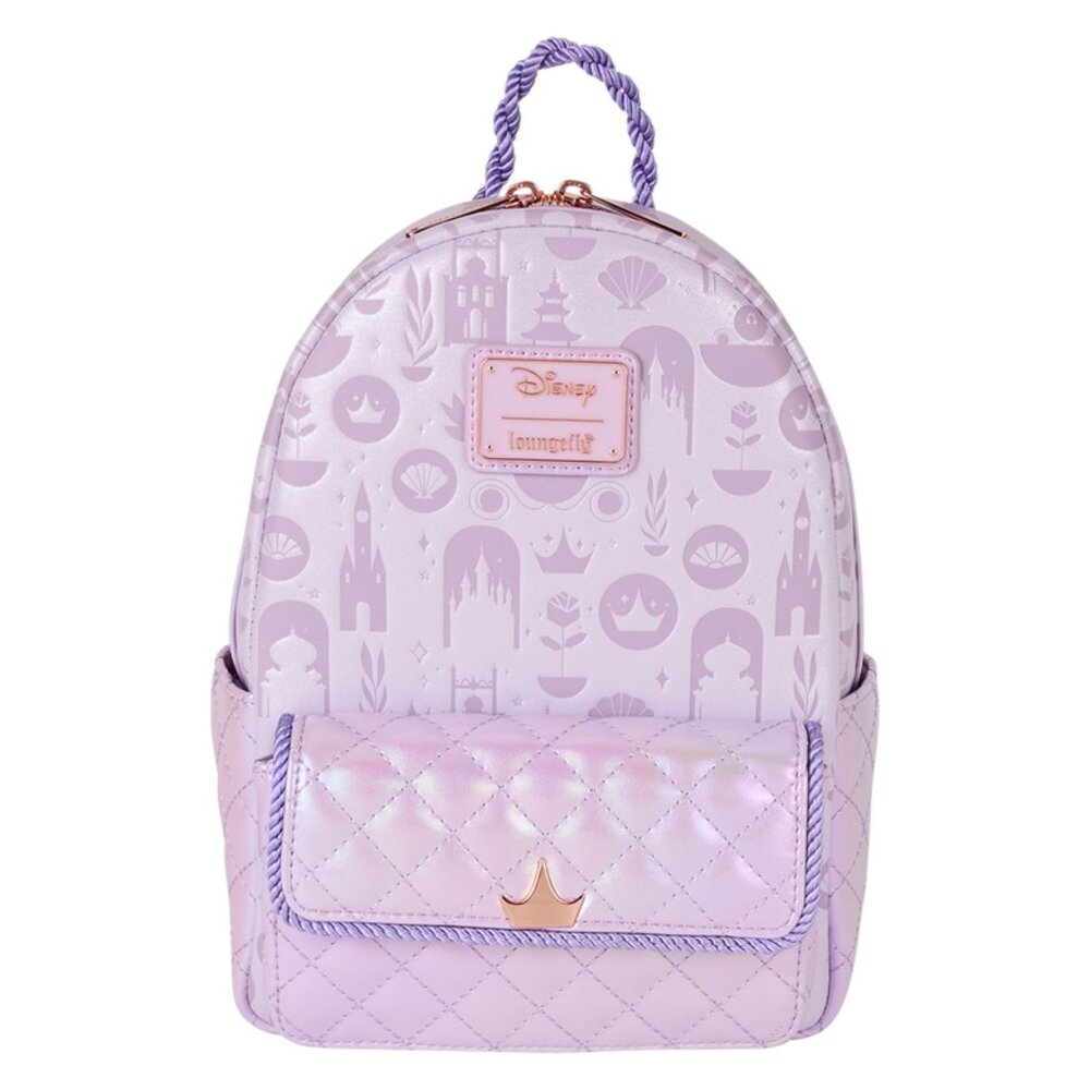 Loungefly Disney Princess Iridescent All-Over Print Exclusive Mini Backpack NWT - Picture 4 of 5